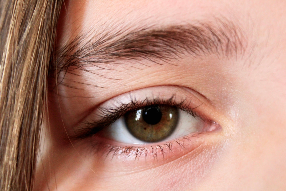 close-up of a person's eye