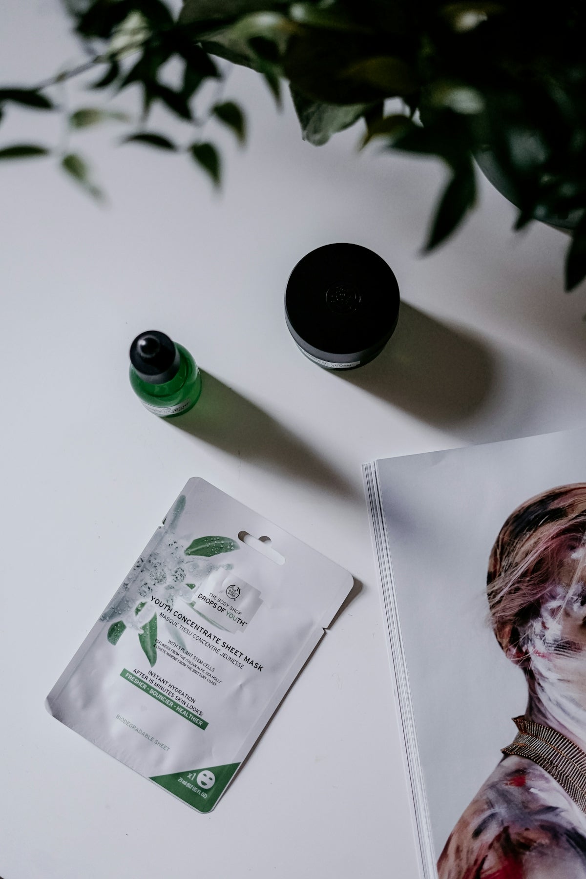 white and green plastic pack