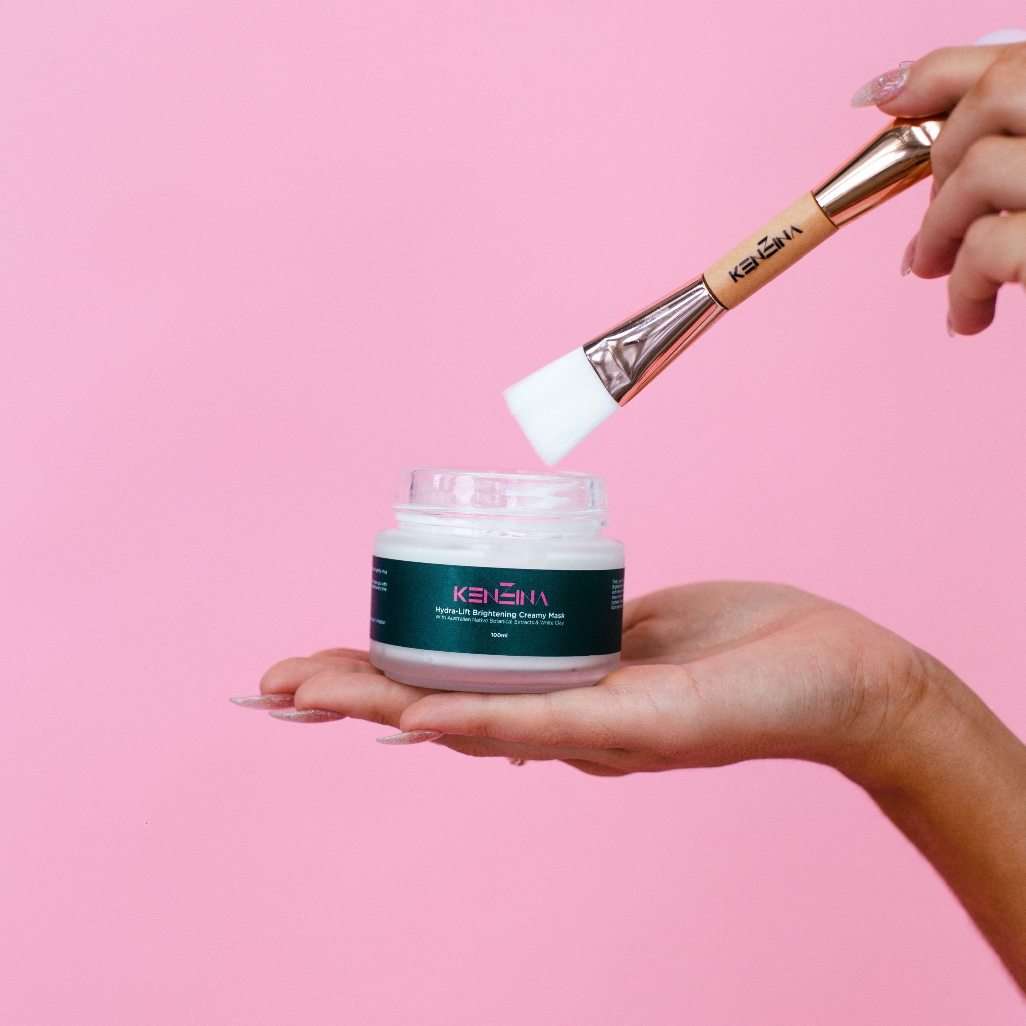 Double - headed Silicone & Facial Brush Applicator - Kenzina